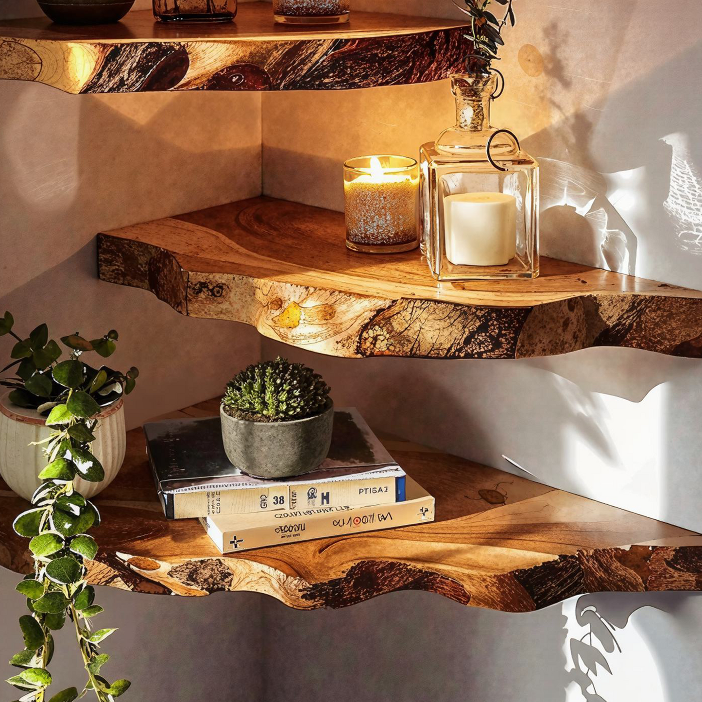 Wamoul Floating Corner Shelves Wall Shelves Decorative
