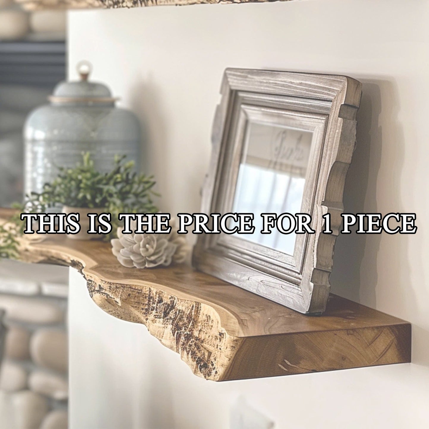 Wamoul Floating Wall Shelf Live Edge Shelf Decor