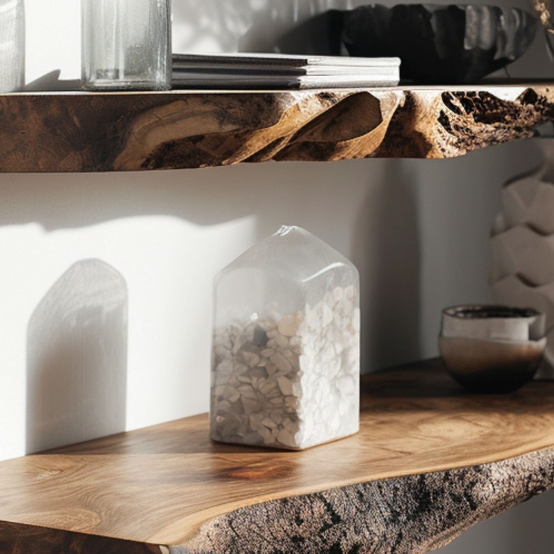 Wamoul Floating Wall Shelf Live Edge Shelf Decor