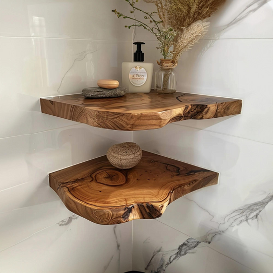 Wamoul Floating Corner Wall Shelves