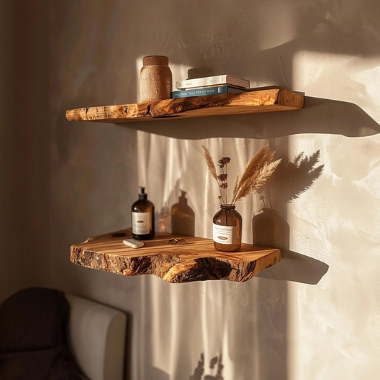 Wamoul Floating Custom Wall Shelf Live Edge