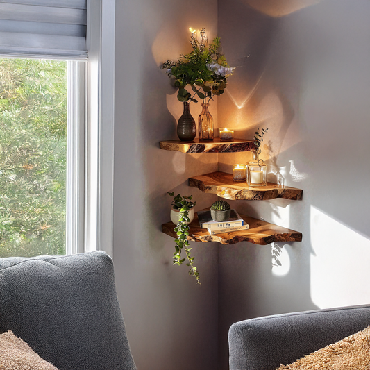 Wamoul Floating Corner Shelves Wall Shelves Decorative